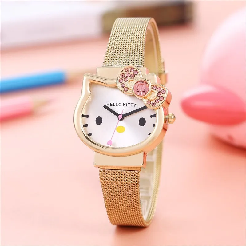 Children's Watch Foreign Trade Student Children Cartoon Watch Girls' Bracelet Set Quartz Watch