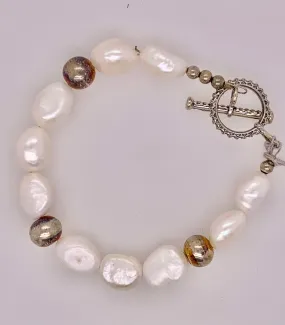 Closeout Sterling Silver Freshwater Pearl Bracelet