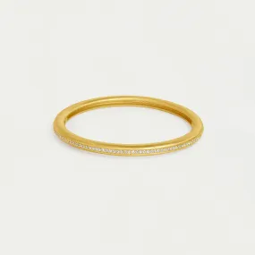 Colette Pave Bangle Bracelet - White Topaz/Gold