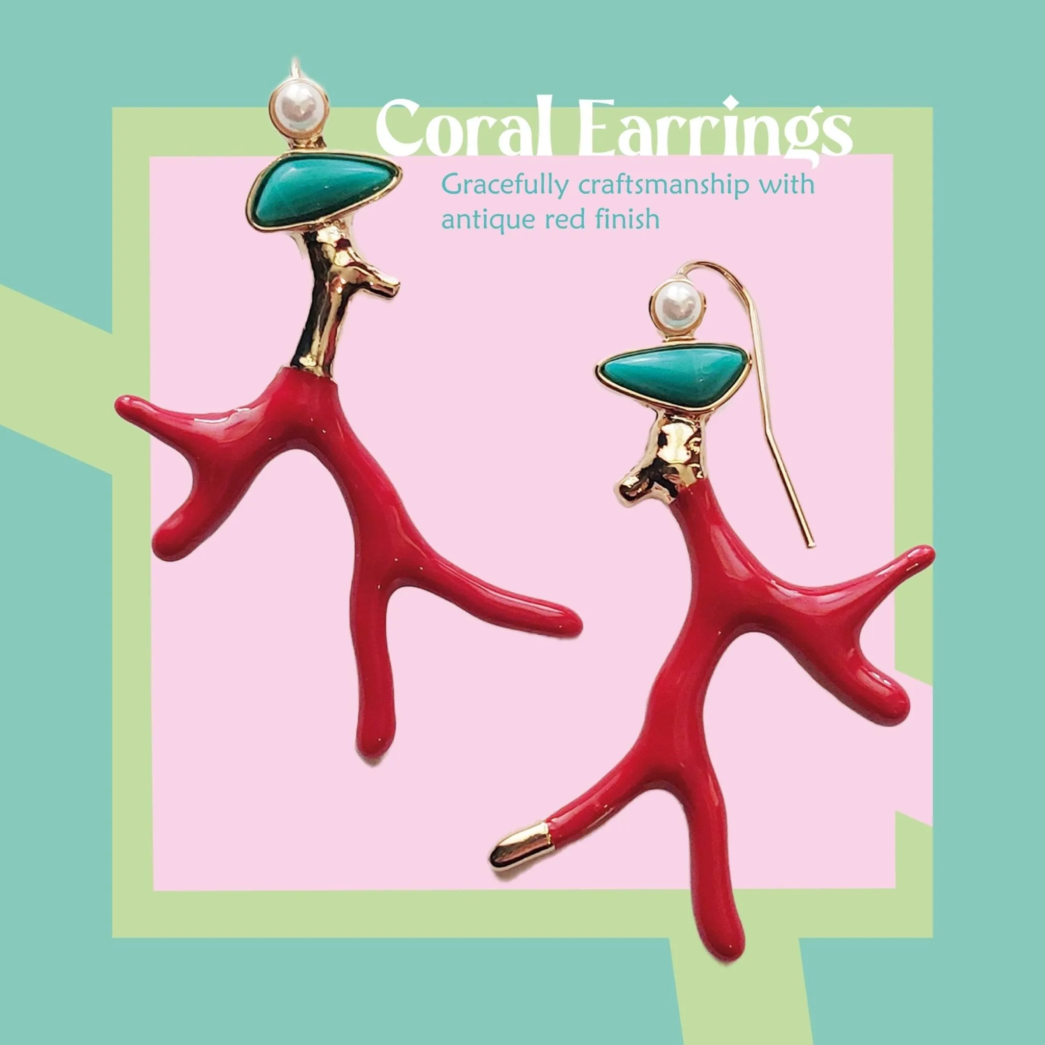 Coral Earrings