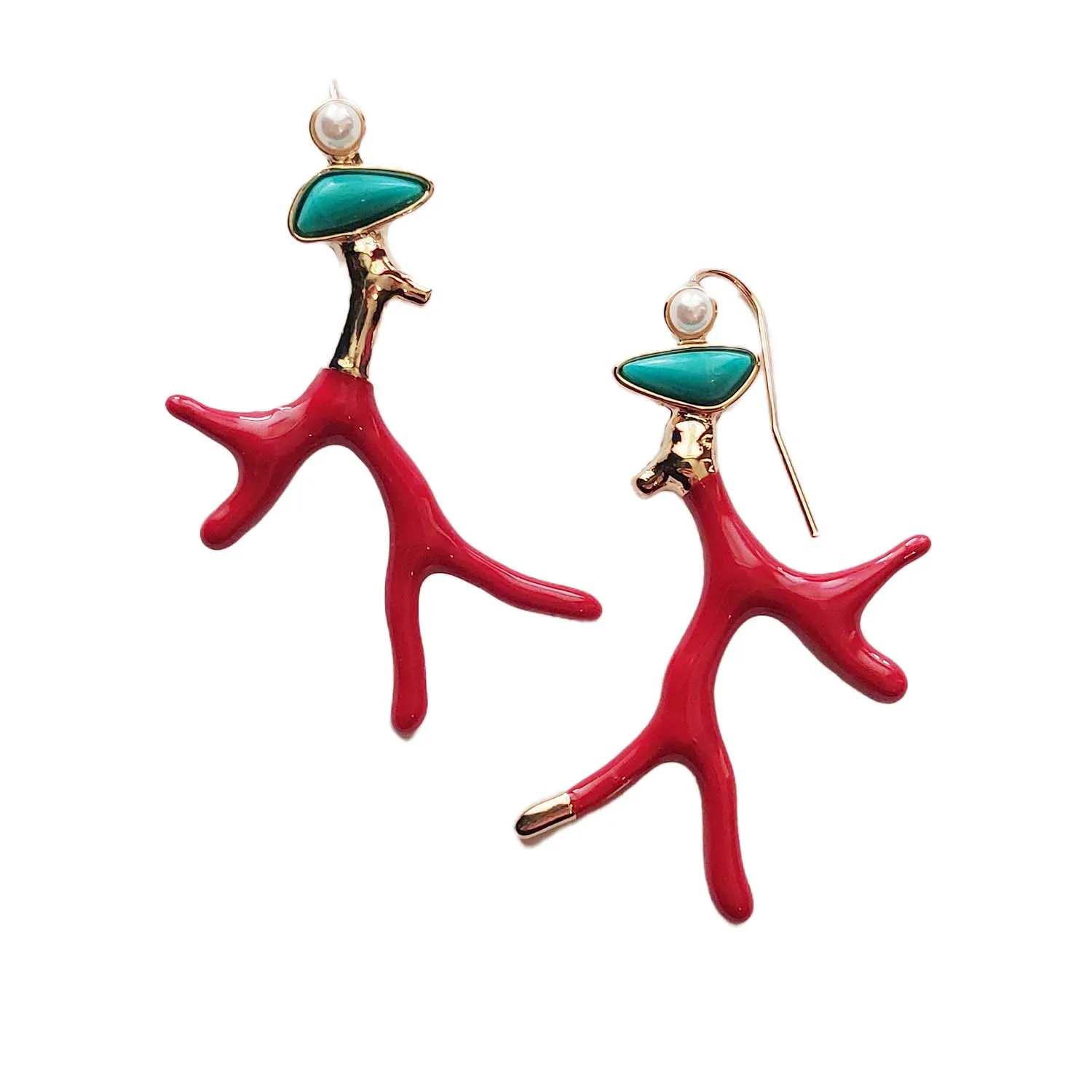 Coral Earrings