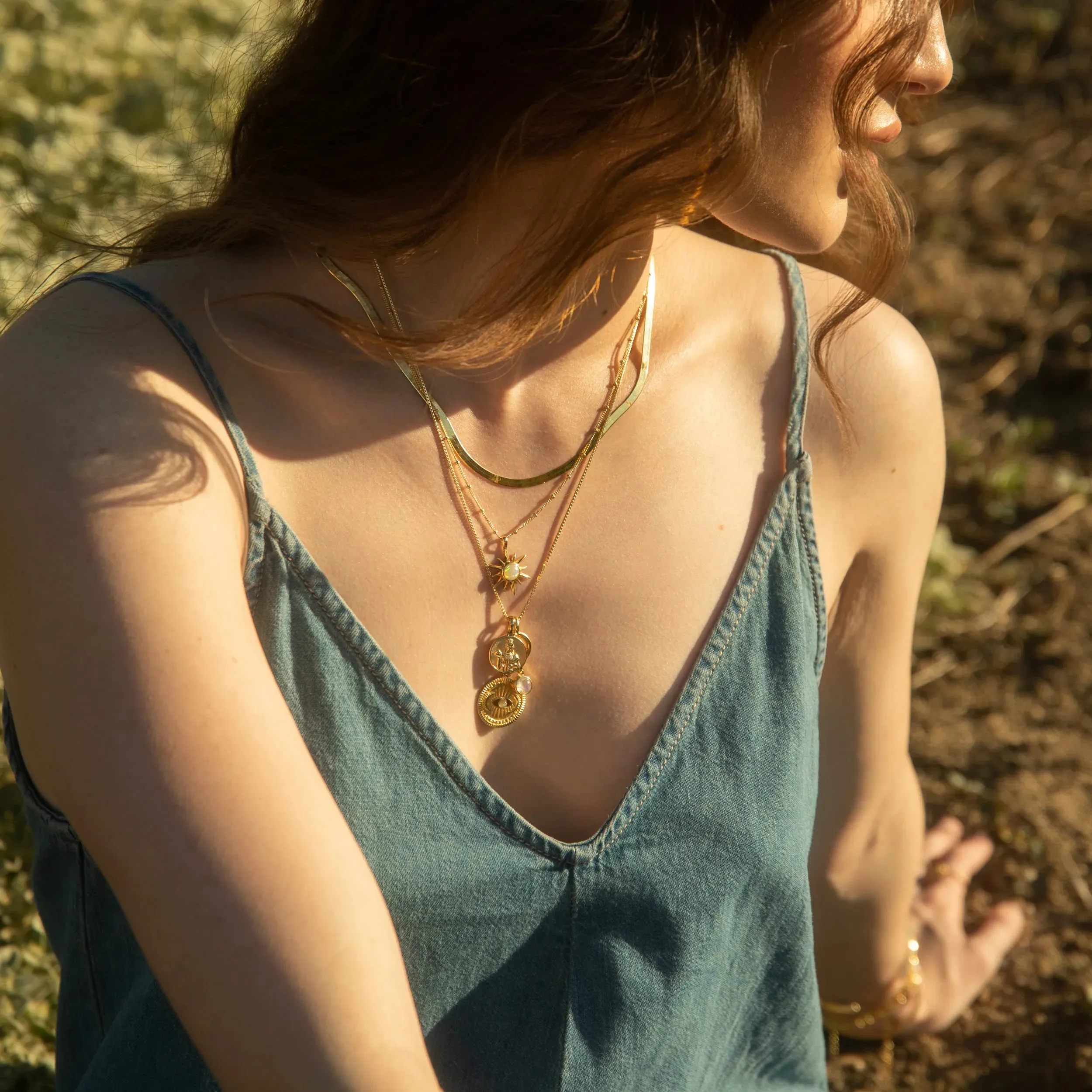 Cosmic Eye Coin Necklace