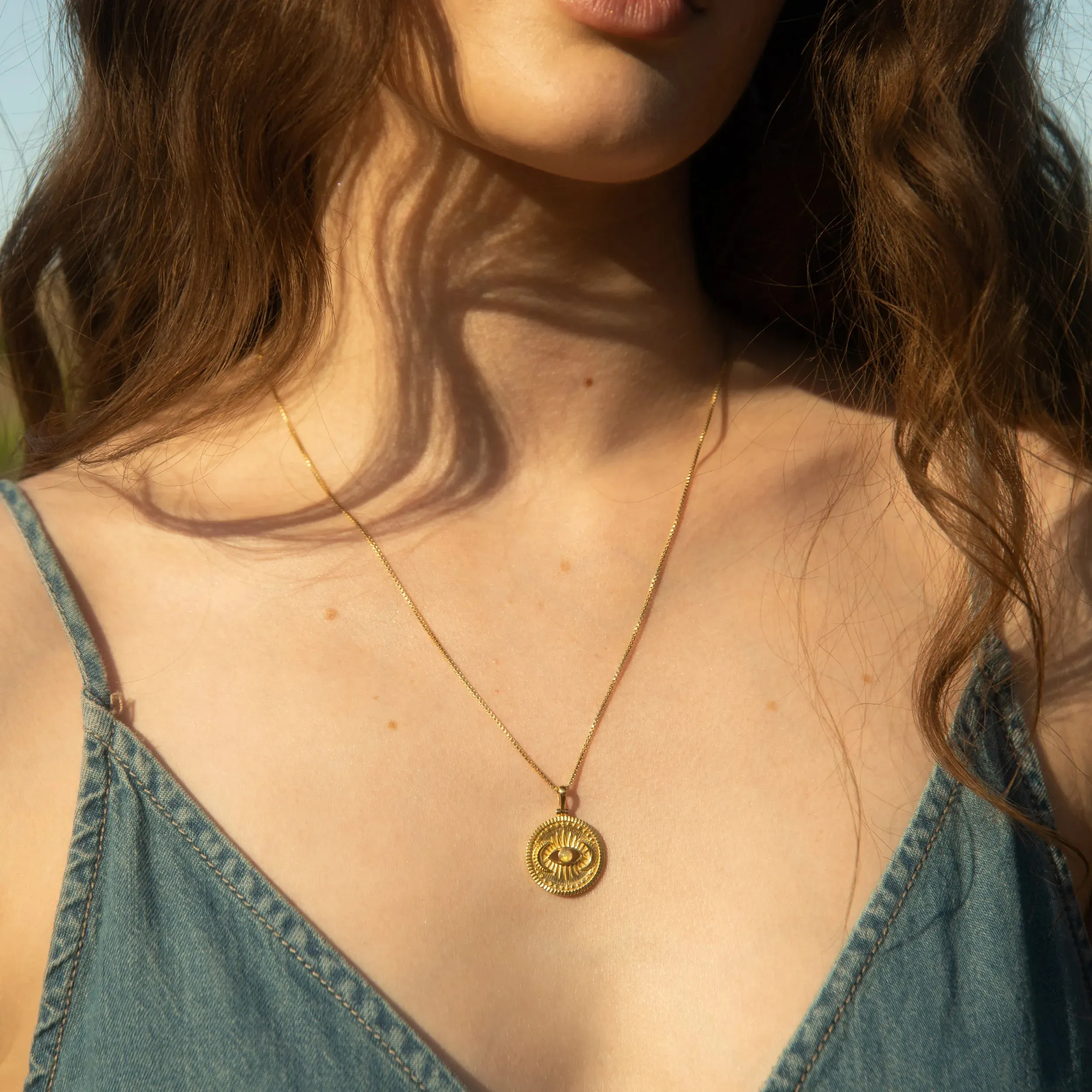 Cosmic Eye Coin Necklace