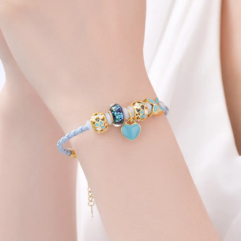 Creative Four Leaf Turf Rope Bracelet Women's Fashion