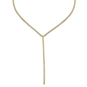 Crown Prong Diamond Tennis Y Necklace