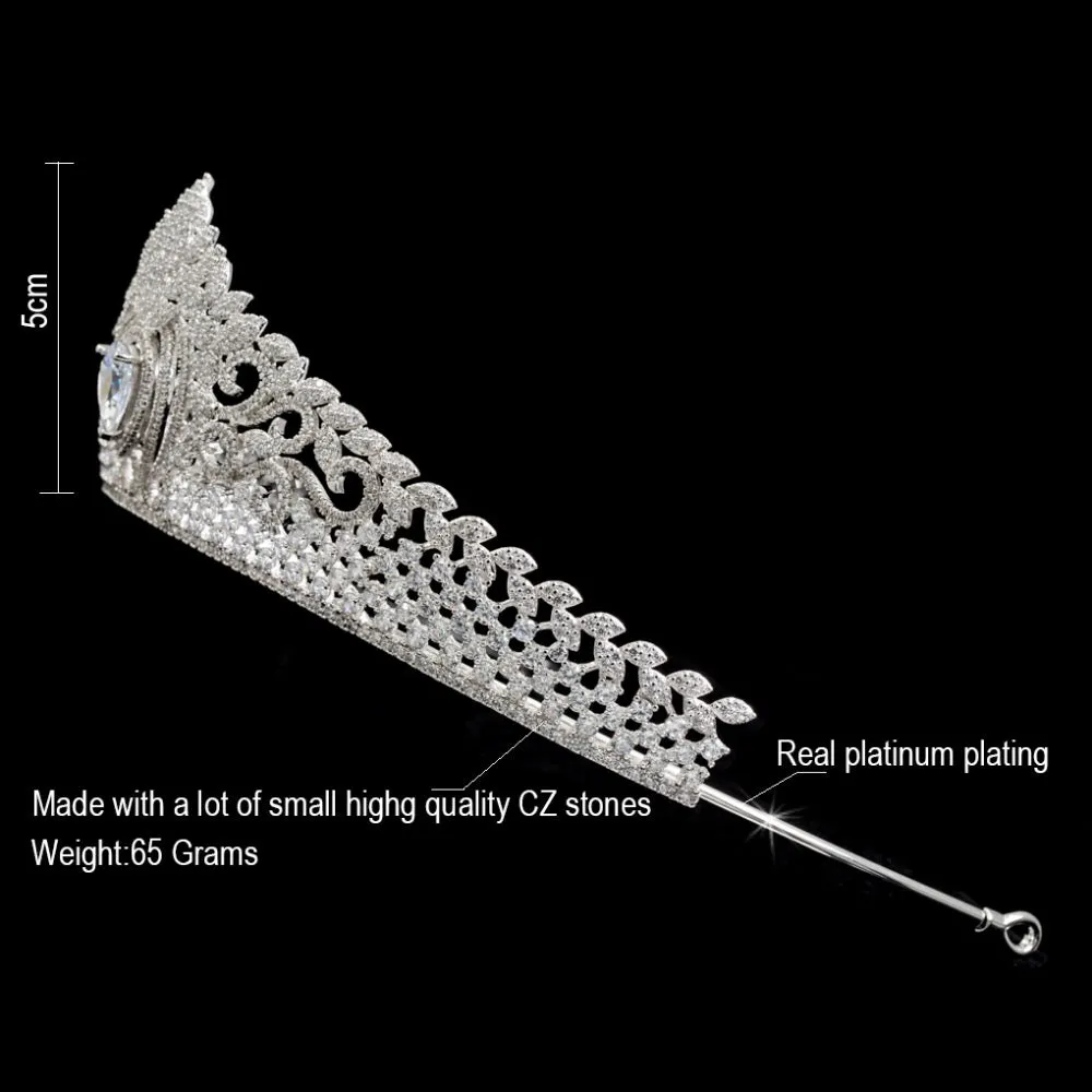 Cubic Zirconia Bridal Tiara for Wedding,Women Party Headpieces CH10050