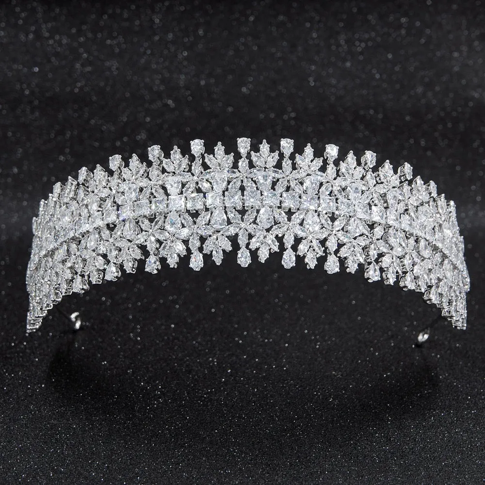 Cubic zirconia wedding soft headband,Crystals bridal hairband tiara CHA10018