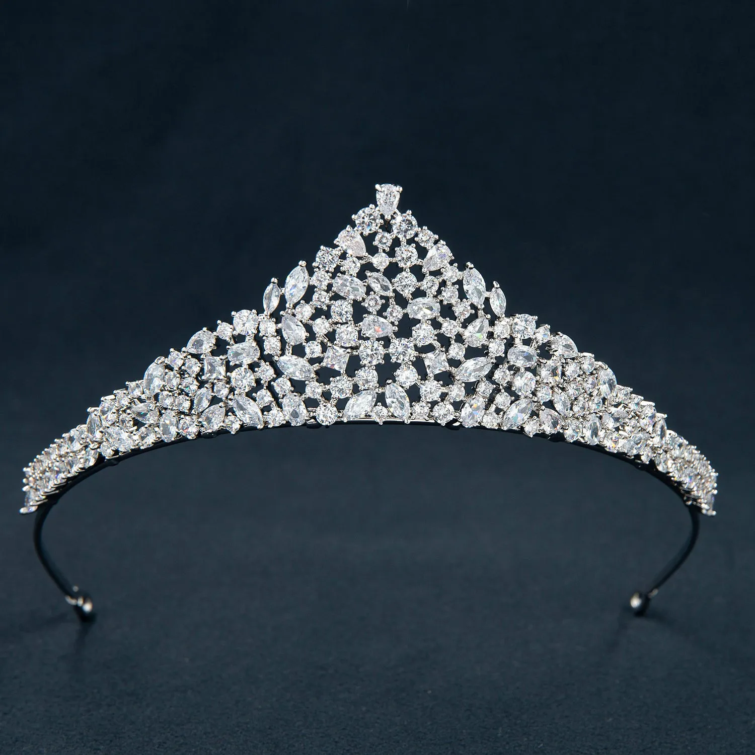 Cubic Zirconia Wedding Tiaras for Bridal, Gatherings Hair Accessories CH10350