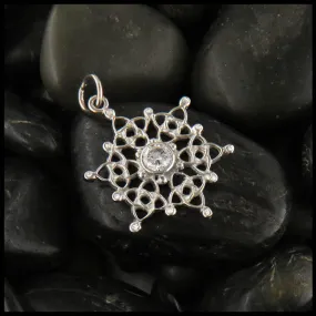 Custom White Gold Celtic Starlight Snowflake with Diamond or Opal