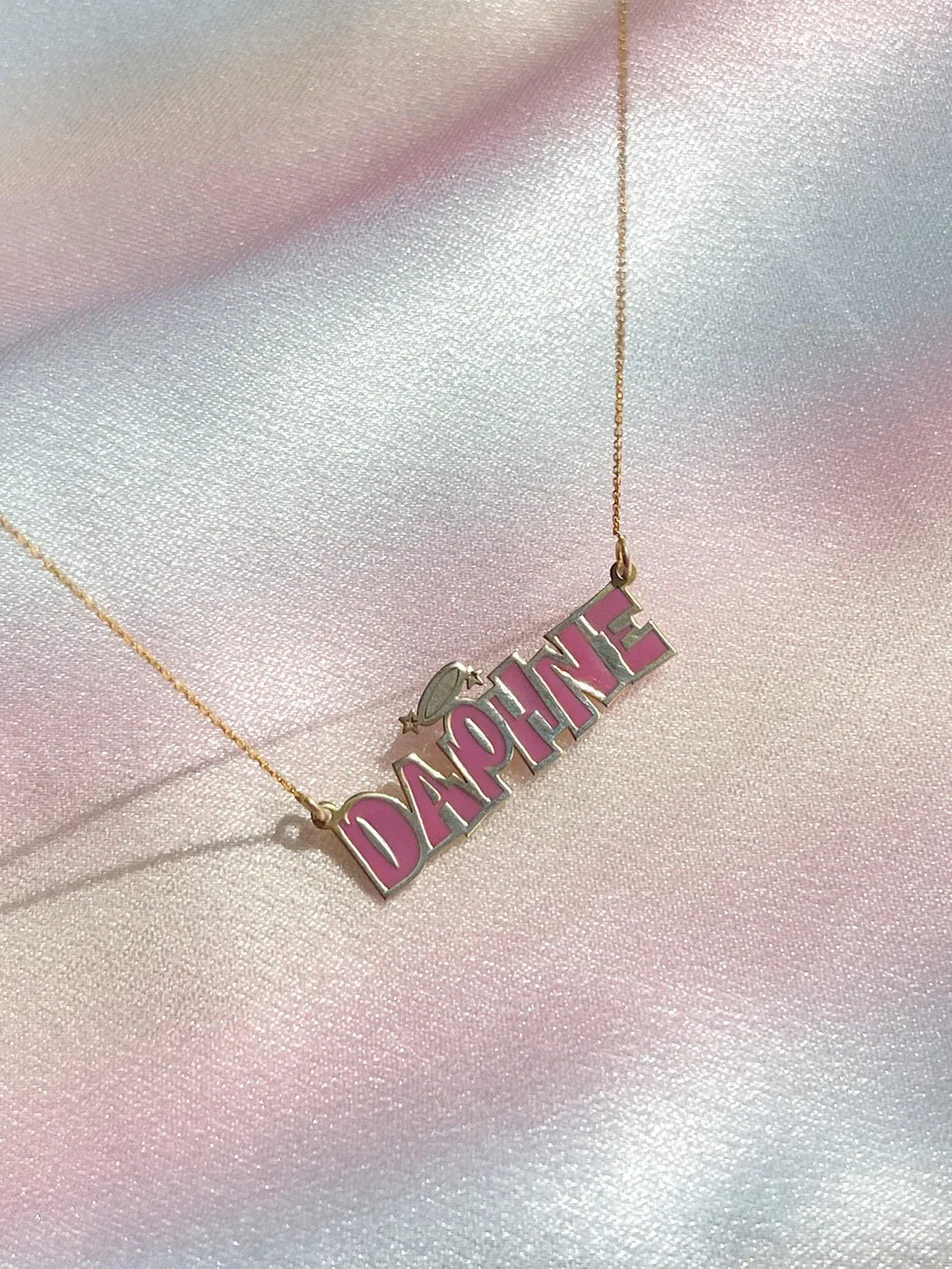 Customizable Brat Name Necklace, 925 Sterling Silver