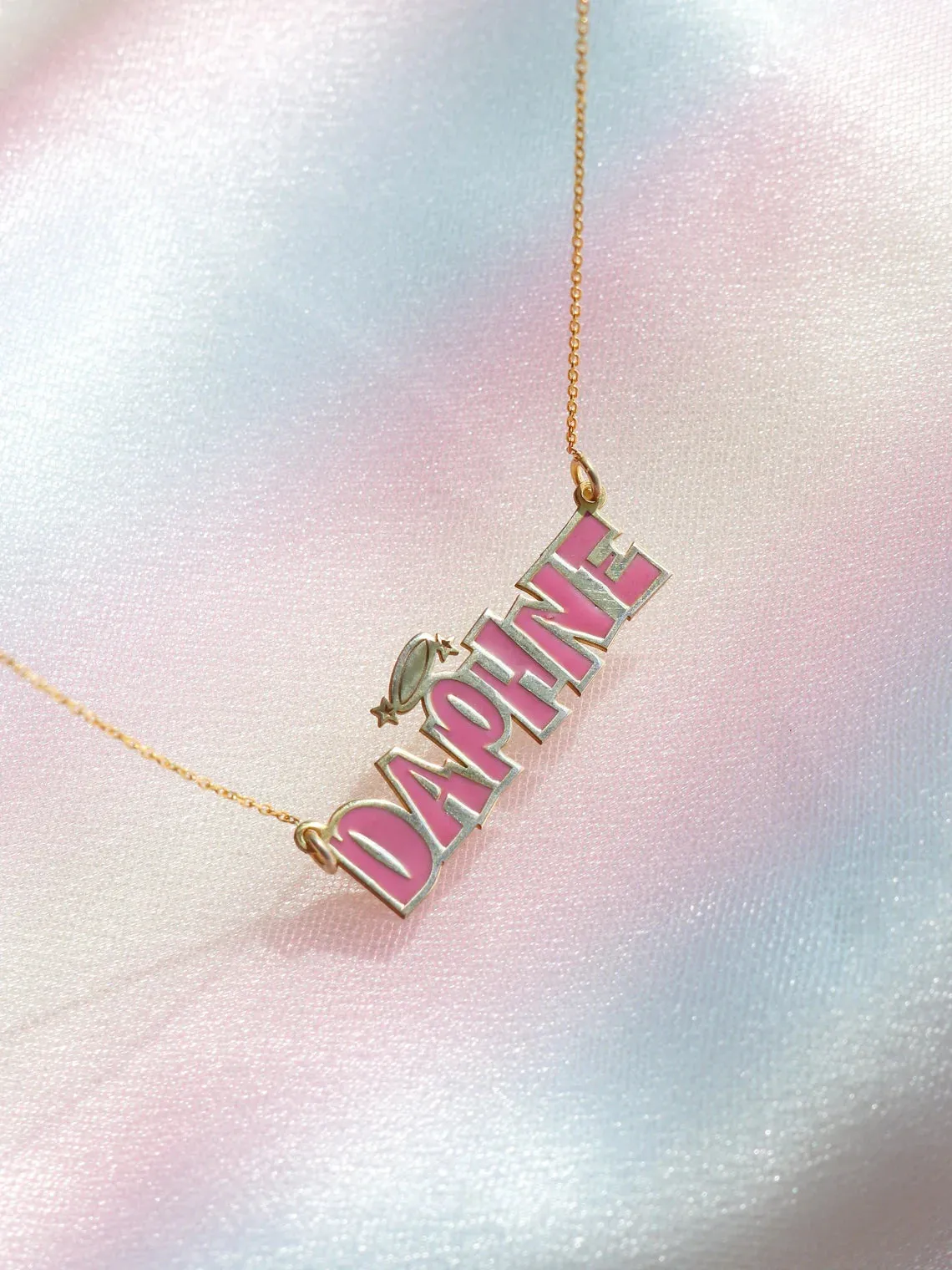 Customizable Brat Name Necklace, 925 Sterling Silver