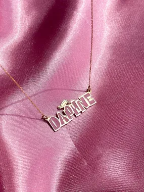 Customizable Brat Name Necklace, 925 Sterling Silver