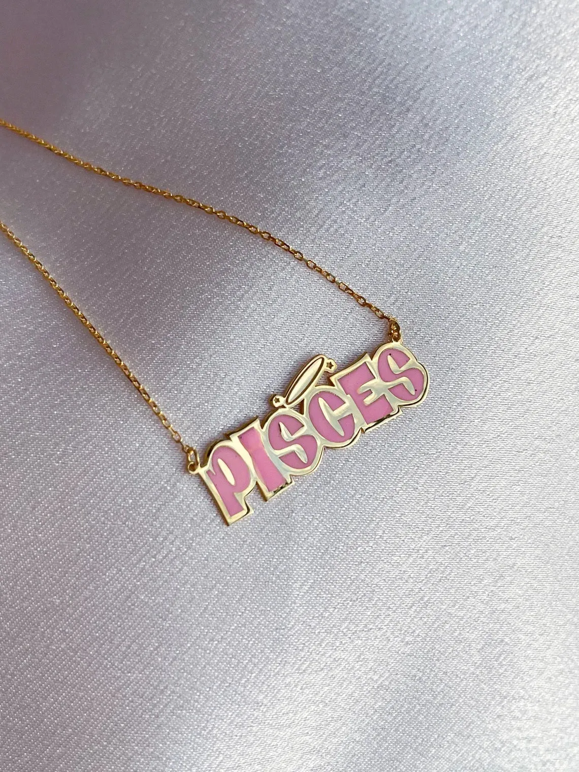 Customizable Brat Name Necklace, 925 Sterling Silver