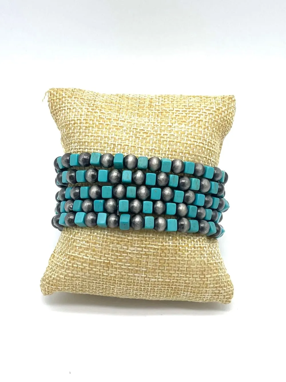 Dakota Faux Navajo & Turquoise Bracelet Set