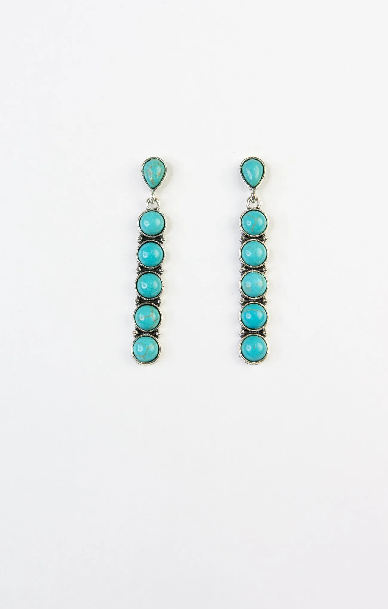 Dakota Long Beaded Studs