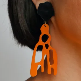 Dante Orange Earrings - Acrylic