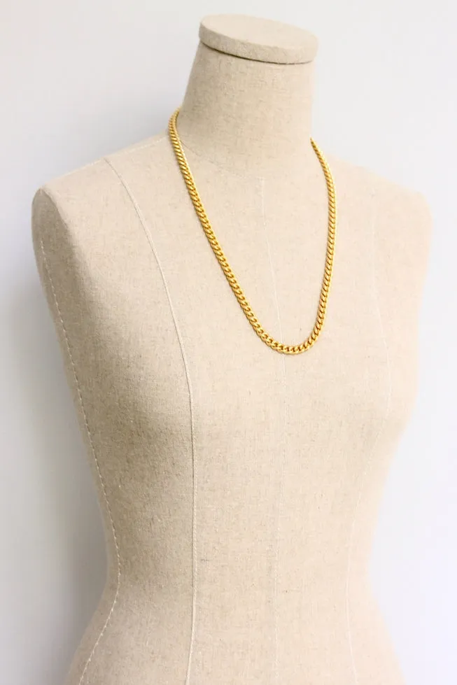 David Aubrey Gold Curb Chain Necklace 23"