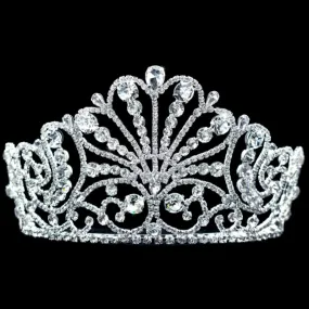 Decadence Clear Crystal Rhinestone 4" Silver Tiara