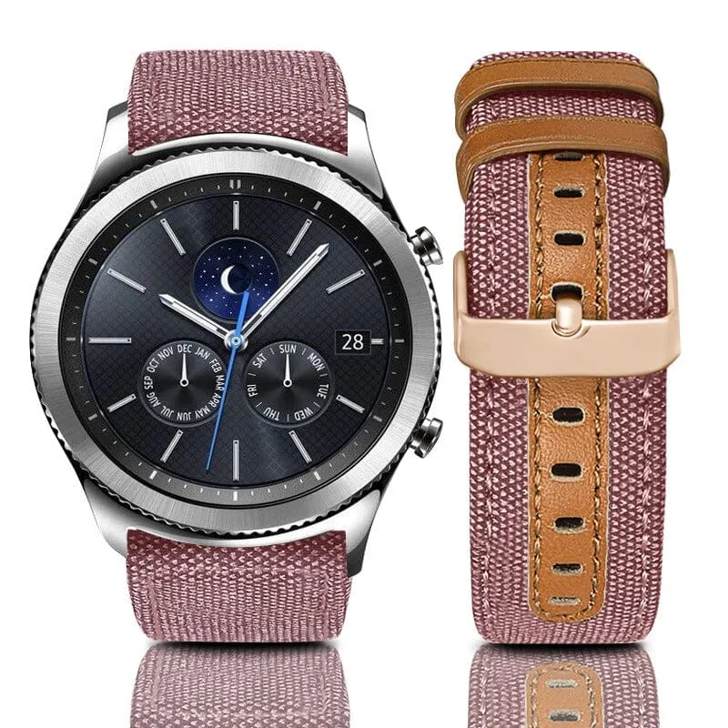 Denim & Leather Watch Straps Compatible with the Ryze Evo Smart Watch