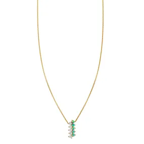 Diamond & Opal Medium Ladder Necklace