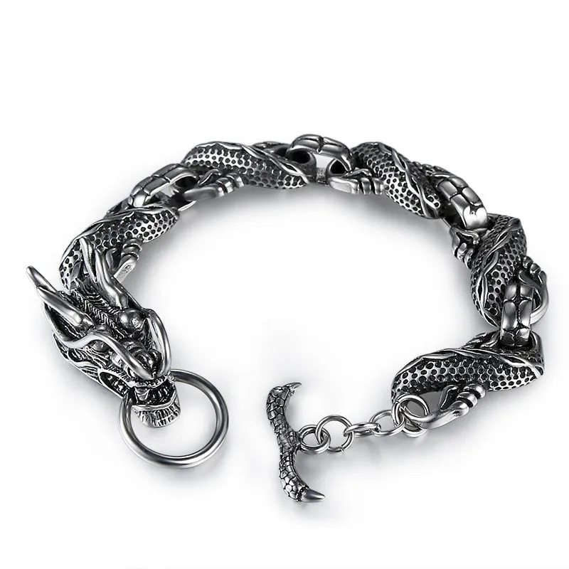 Dominant Religious Titanium Steel Tutenglong Bracelet for Men - Personalized Retro Design