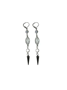 Droplet crystal earrings