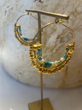 Earrings comedia gold hoops - Mini