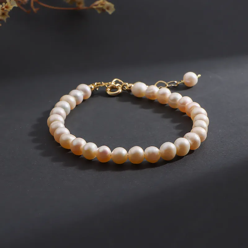 Elegant French Design Freshwater Pearl Bracelet for Women