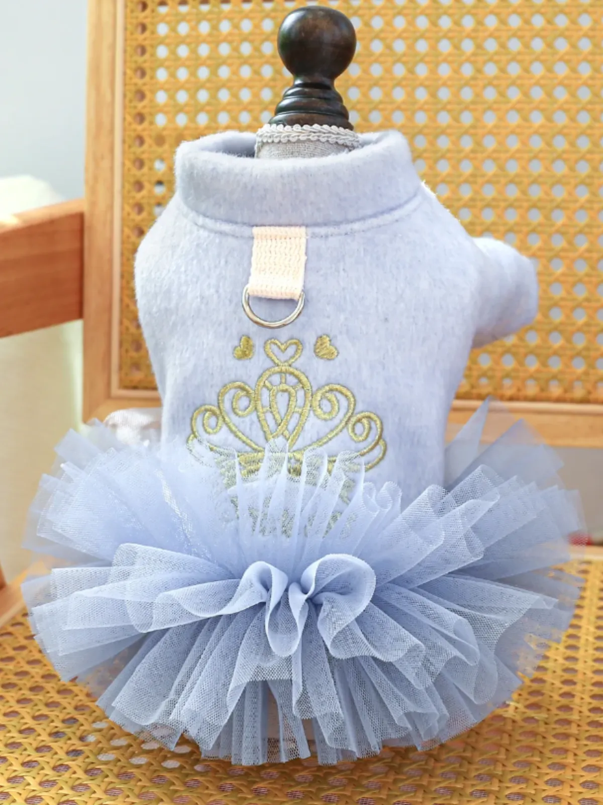 Elegant Princess Dog Tutu Dress Drawstring Buckle