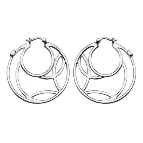 ELLE™  Open Circle Pattern Circle Hoops