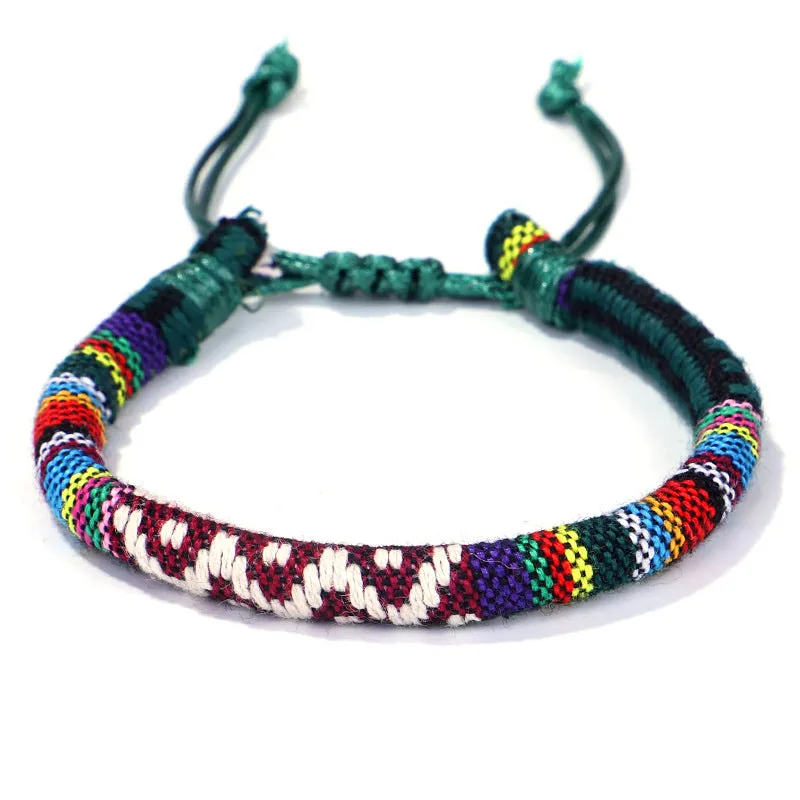 Ethnic Style Colorful Cotton Rope Handwoven Bracelet