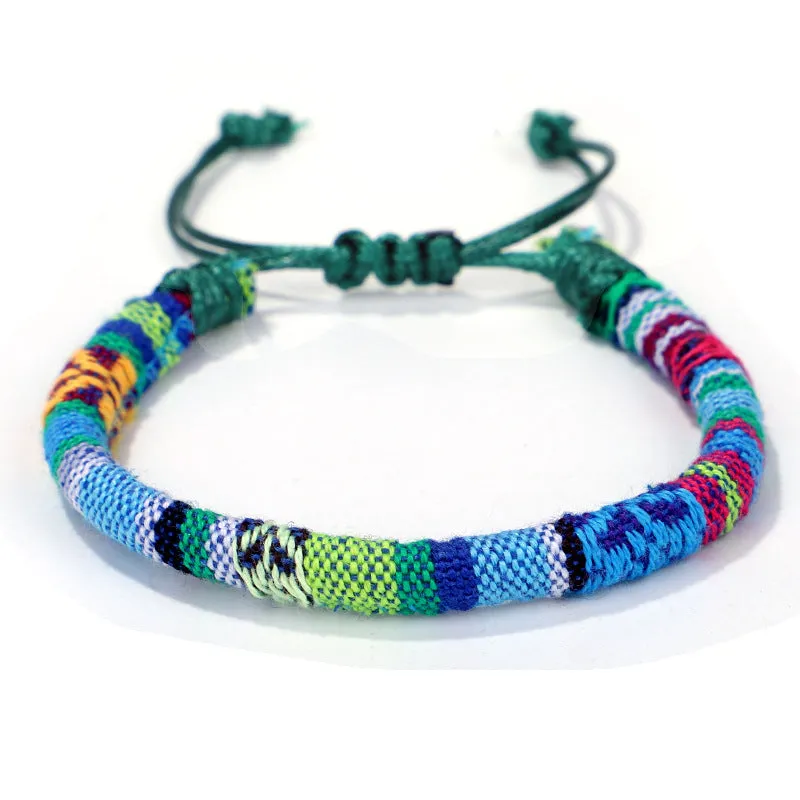 Ethnic Style Colorful Cotton Rope Handwoven Bracelet