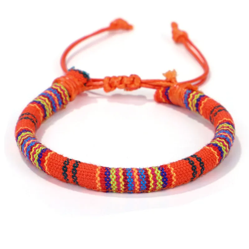 Ethnic Style Colorful Cotton Rope Handwoven Bracelet