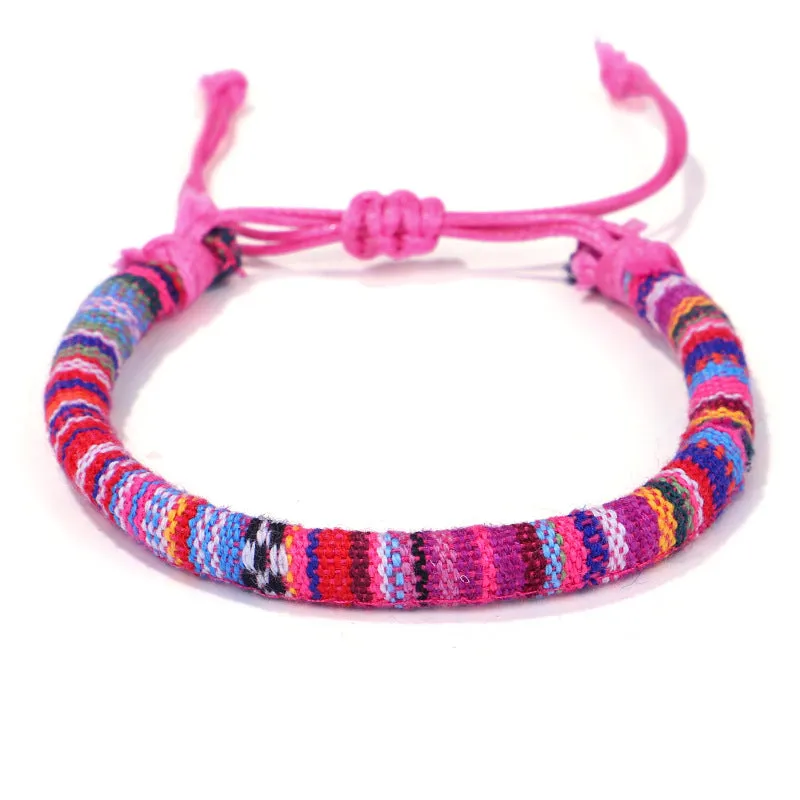 Ethnic Style Colorful Cotton Rope Handwoven Bracelet