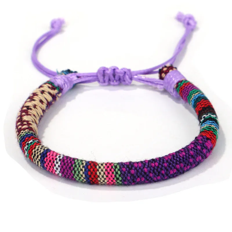 Ethnic Style Colorful Cotton Rope Handwoven Bracelet