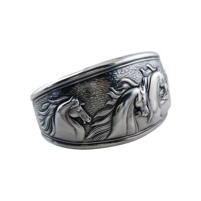 Fab Five Horses Cuff Bracelet - 2 Widths.