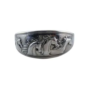 Fab Five Horses Cuff Bracelet - 2 Widths.