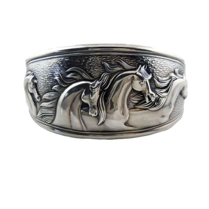 Fab Five Horses Cuff Bracelet - 2 Widths.