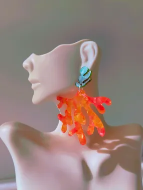 Fantastic Plastic Jumbo Coral Earrings