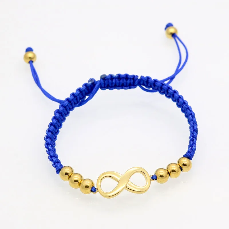 Fashion Luxury Brand Jewelry Nylon Rope Beautiful Gold Bracelet Fine Jewelry Heart-shaped Bracelet For Woman