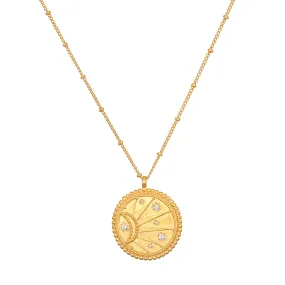 First Light Gold Medallion Necklace