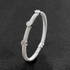 Flexible Cuff Bracelet with Diamonds