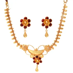 Floral Design Small Necklace Set