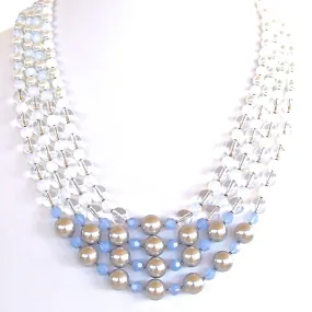 Frost: 21" Ice Blue Statement Necklace