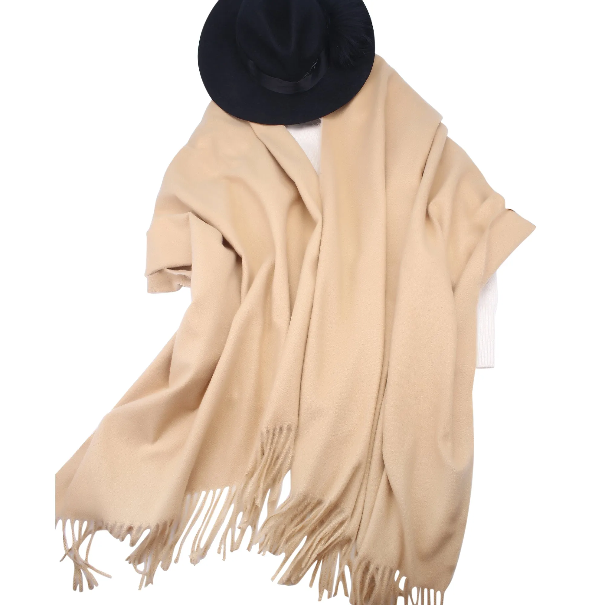 FURTALK Women Winter Cashmere Scarf Shawls  SKY 250g Drop Shipping AD010