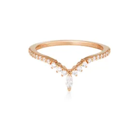 Georgini Rock Star Tiara Rose Gold Ring - 5