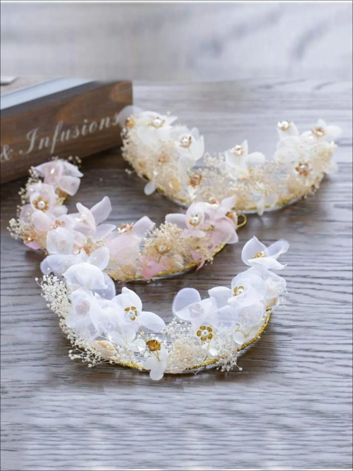 Girls Flower and Seashell Mermaid Inspired Halo Tiara and Earrings Set