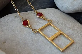 Gold geometric necklace