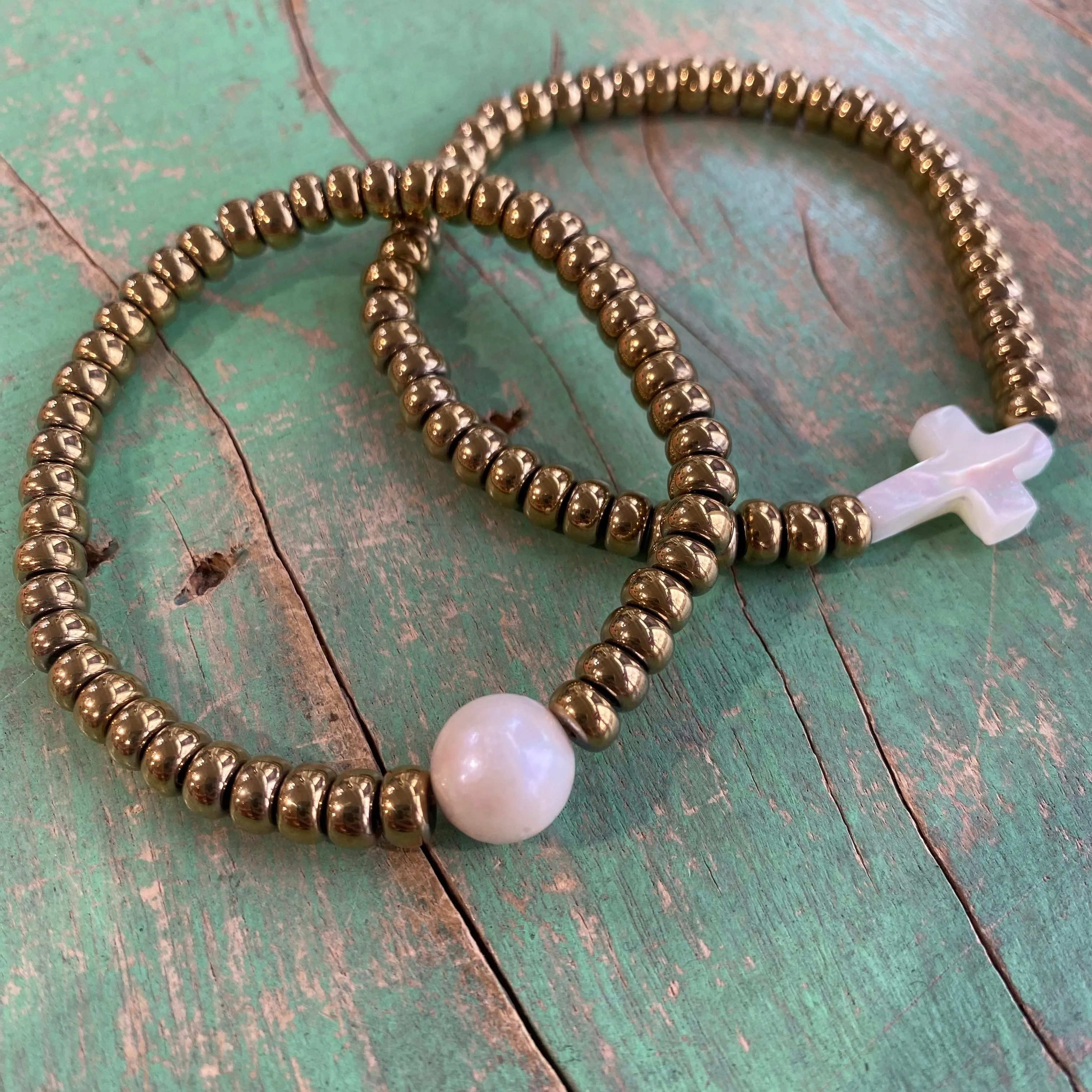 Gold Pearl Treasure Bracelet