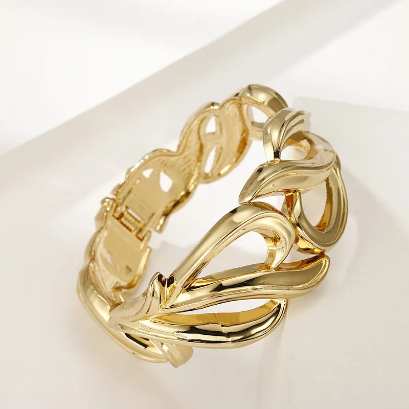 Golden Gateway Statement Bracelet - Titanium Steel Edition